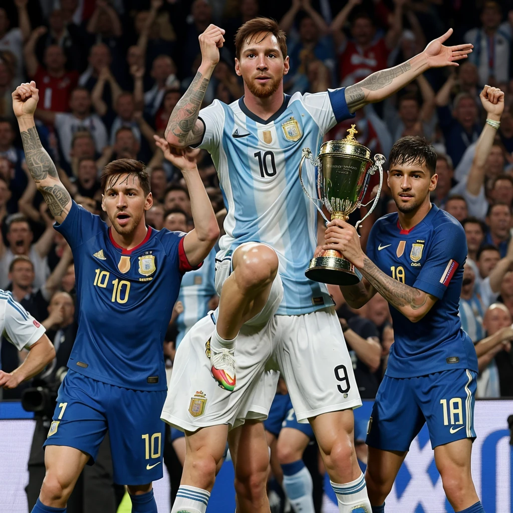 Messi Argentina national team lifted the Hercules Cup