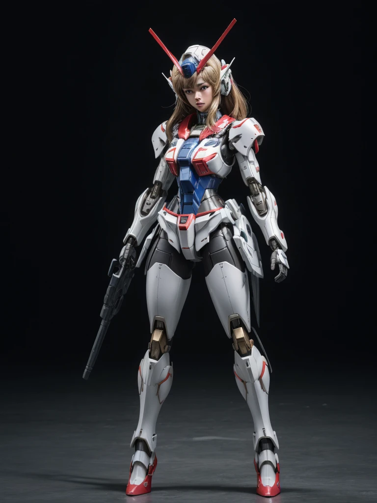 Textured skin, Super Detail, high details, High quality, Best Quality, hight resolution, 1080p, Gorgeous beauty、Girl with Beautiful Mecha Body、(Gundam) Girl with robot body