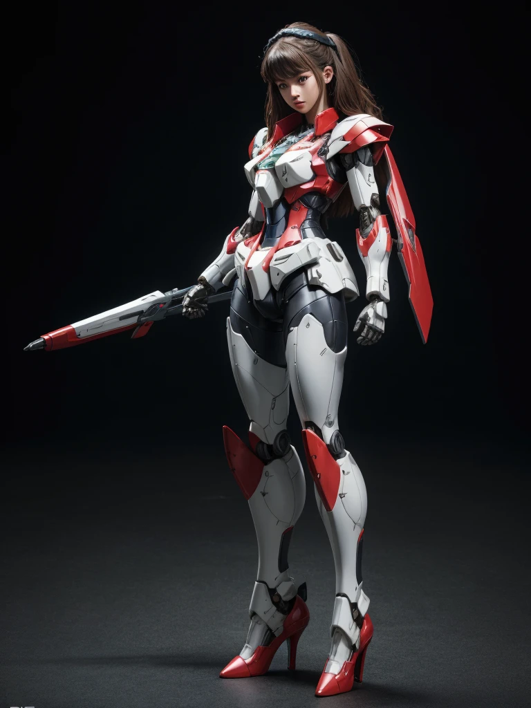 Textured skin, Super Detail, high details, High quality, Best Quality, hight resolution, 1080p, Gorgeous beauty、Girl with Beautiful Mecha Body、(Gundam) Girl with robot body