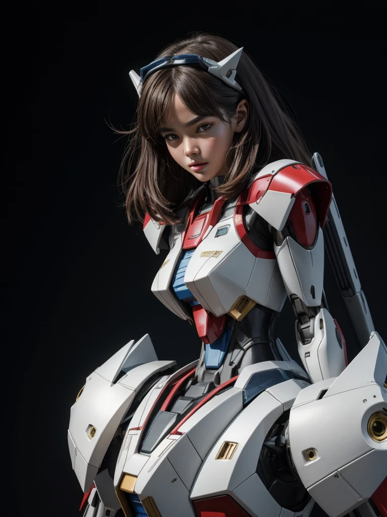 Textured skin, Super Detail, high details, High quality, Best Quality, hight resolution, 1080p, Gorgeous beauty、Girl with Beautiful Mecha Body、(Gundam) Girl with robot body