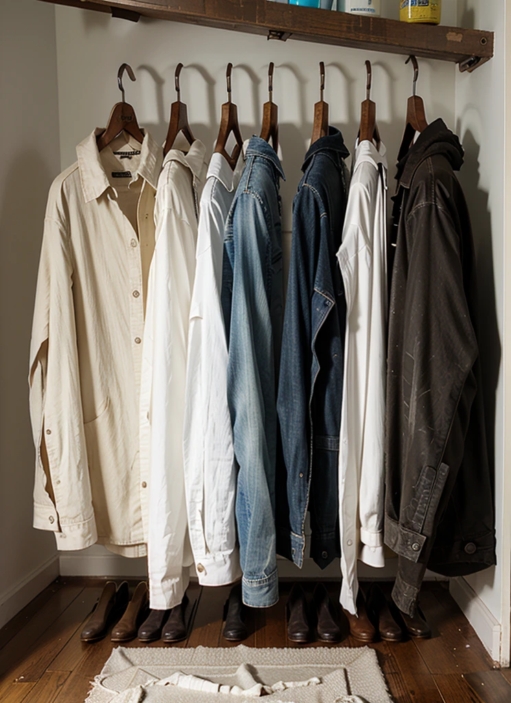 Very Dirty closets, washed by a rain mud