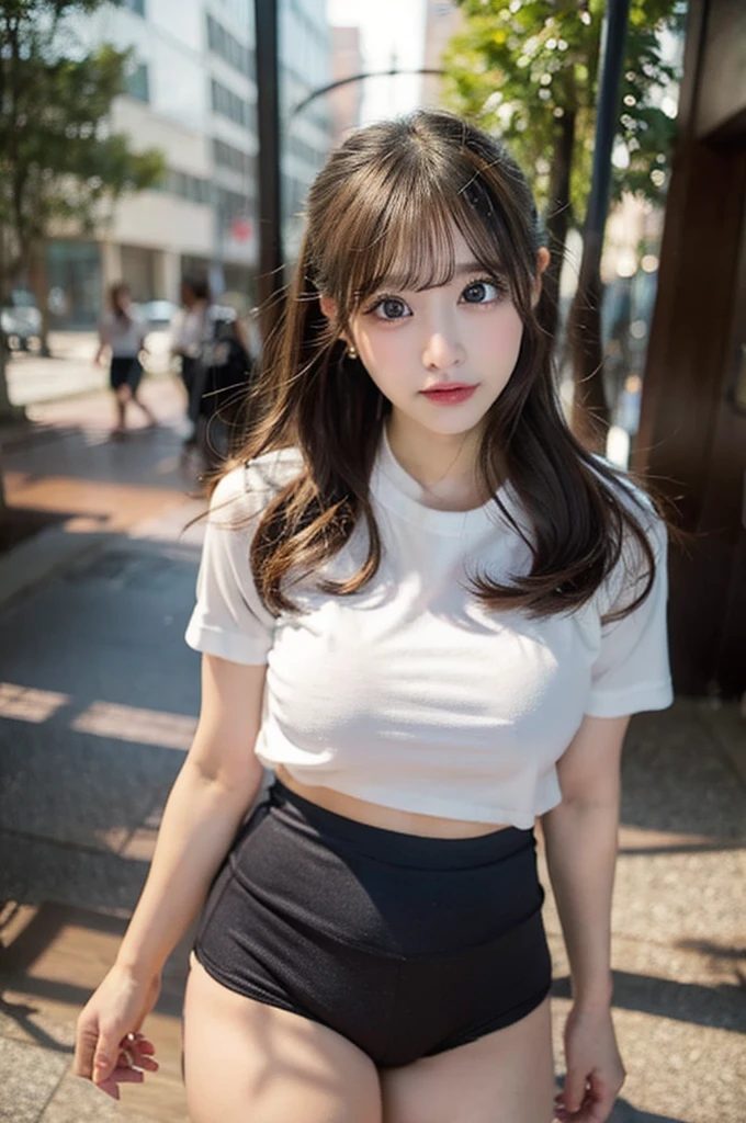 T-Shirts,Bloomers,walking,Big Breasts