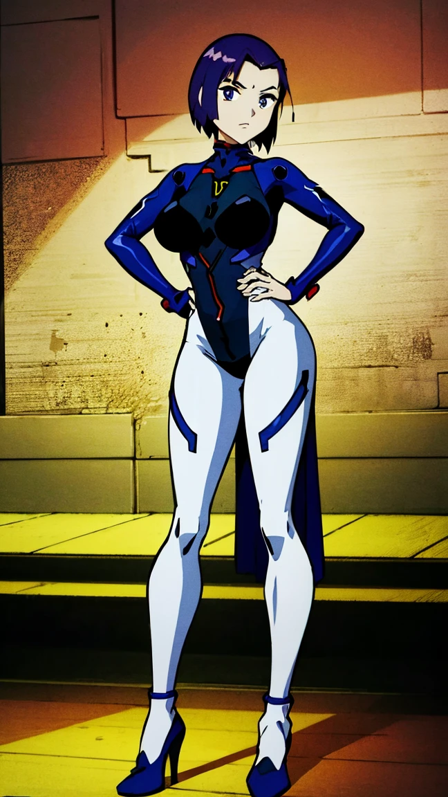 Masterpiece、Mesa、big breasts、Latex bodysuit、plug-in suit(neon genesis evangelion)、high heels、Beautiful art、high resolution、visual arts、、pretty eyes、of the highest quality、最high resolution、8K Illustration