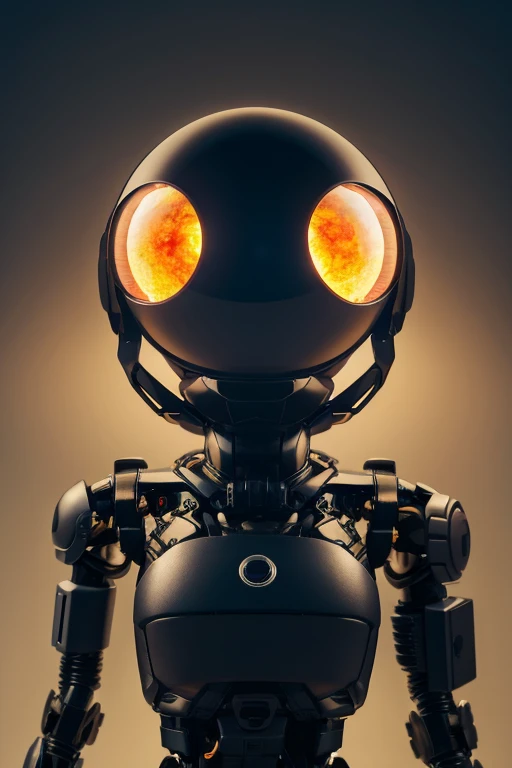 Inorganic humanoid android Suspicious Light Artificial eyeball Looking at this