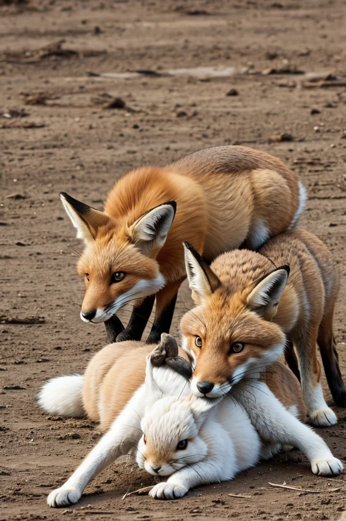 Fox having sex with a rabbit