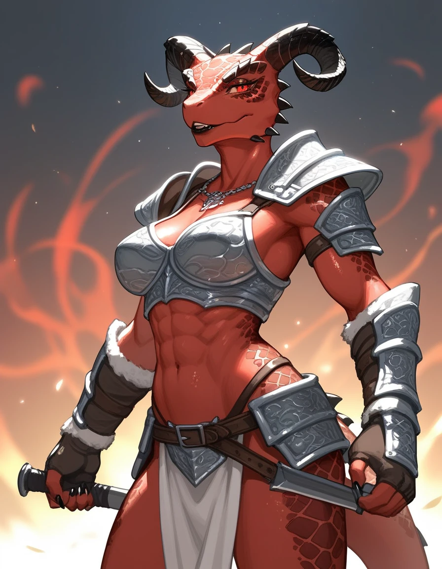 full body shot of a barbarian female, very beautiful female barbarian, red hair, good lighting, night sky, lightning, large breasts, wide hips, muscular body, tribal tattoos. empty hands