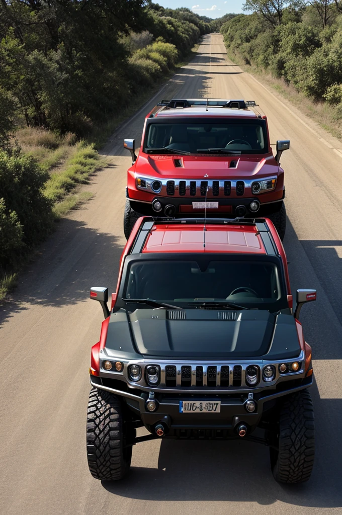 Hummer car flying to sky 
