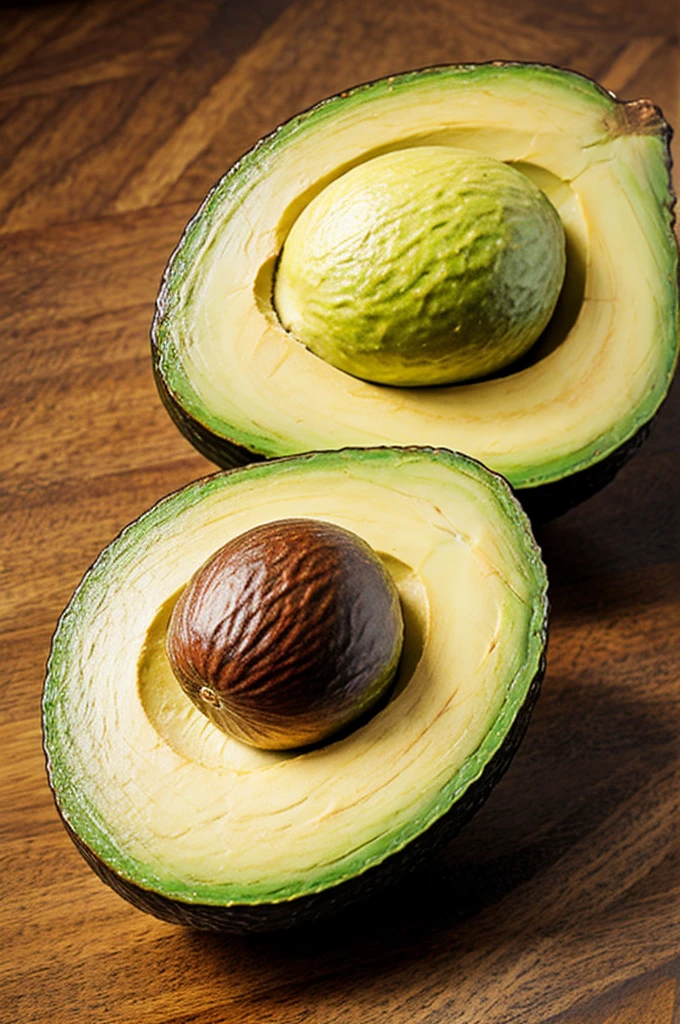 Photo of avocado with blonde hair