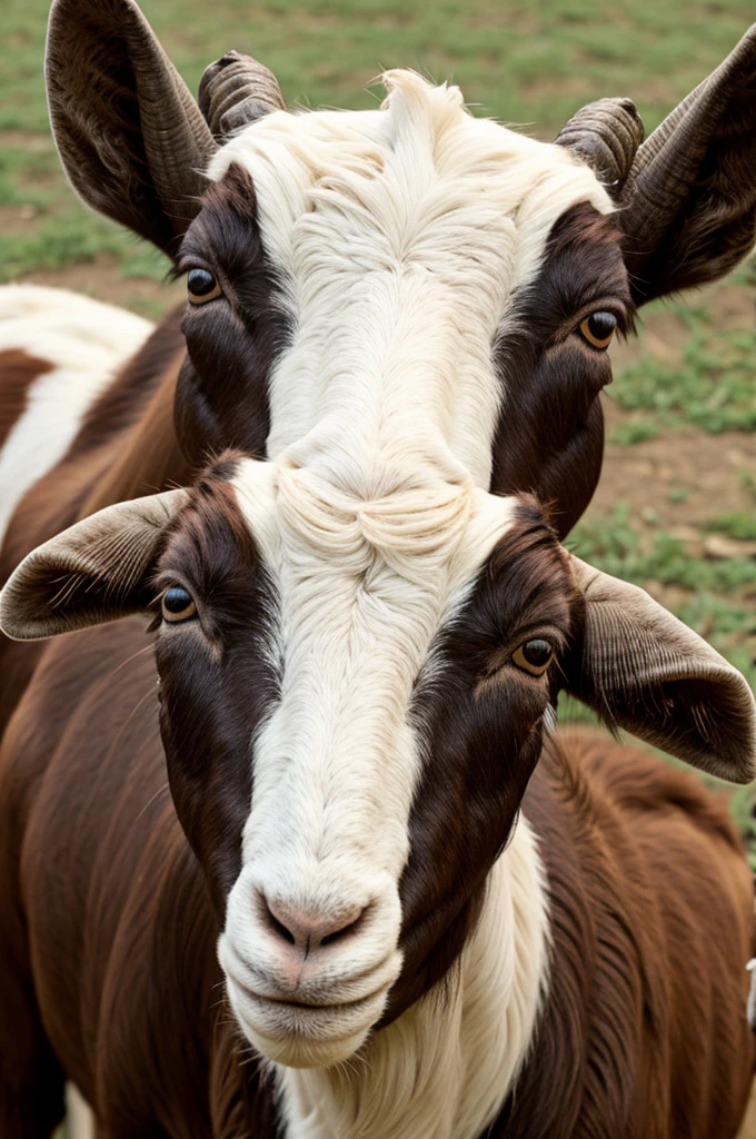 Ronaldo face in a goat body.