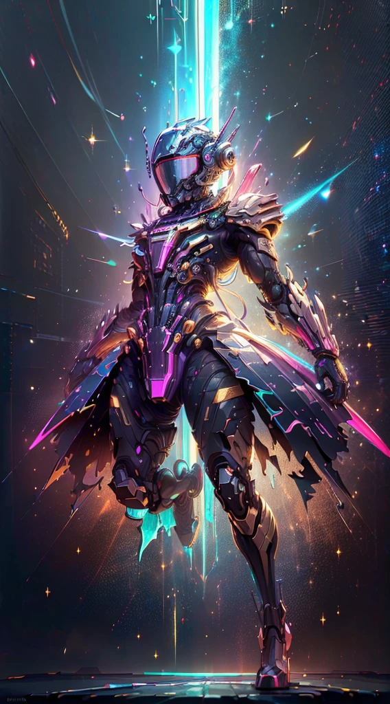 (Dynamic angle:1.4), ((Full body posing:1.5), (colorful:1.2), (extremely detailed CG unity 16k wallpaper:1.1), (Denoising strength: 1.45), (tmasterpiece:1.37), ((official art)), (colorful:1.2), 1boy, (fbot), helmet, . In space, red eyes, god rays, sparkle, glowing light, ((masterpiece)), ((best quality)), UHD, award winning