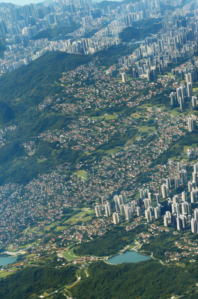 An aerial view of the cityscape of Hong Kong in the 1980s. 