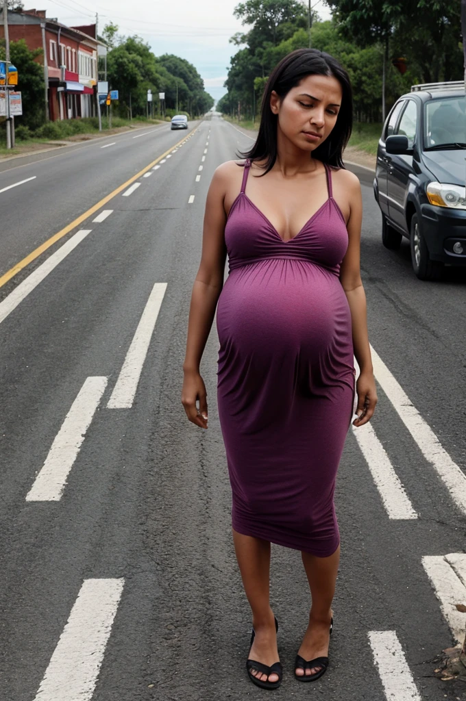 Pregnant women、Negroid、naked