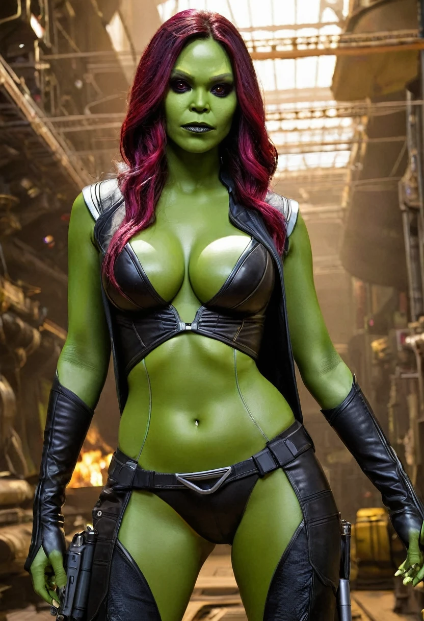 creates gamora from marvel giant breasts naked