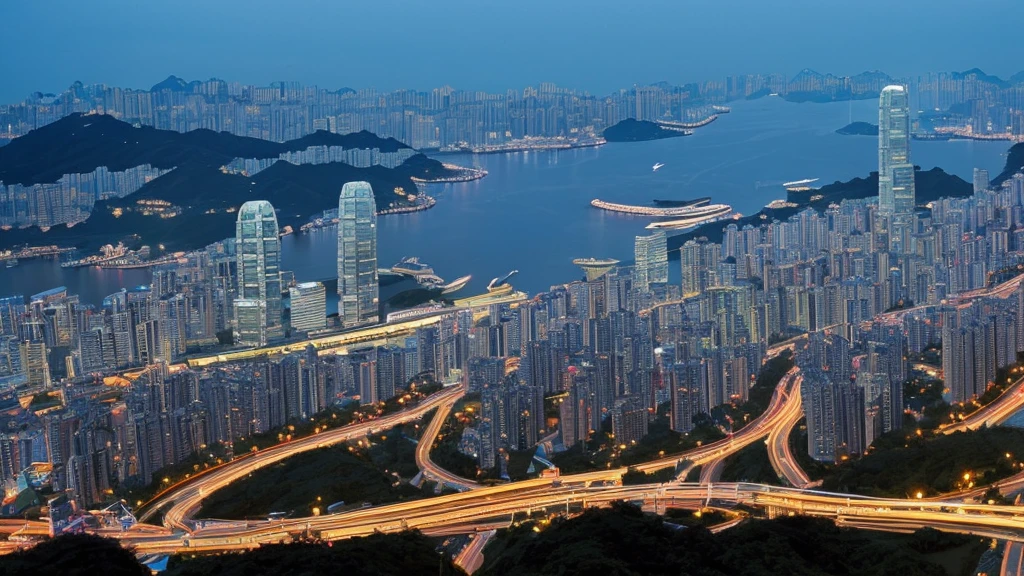 Night view of Hong Kong in the 1980s