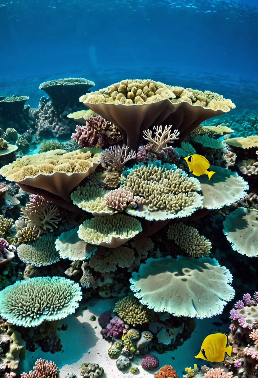 location='on the bottom-left',
    offset='slightly to the upper-right',
    area='a large square area',
    distance_to_viewer=8.0,
    description='A variety of corals.',
    detailed_descriptions=[
        'A variety of corals are visible in the background.',