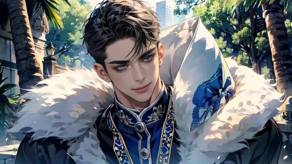 "best quality , High quality , The best details ,Masterpiece, High qualityสุด, realistic, 1 person, manที่เป็นผู้ใหญ่,solemn face, A quiet and charming young man, 30 years old, smile, gag, Portrait, Highly detailed face, 寒さとsmile, ((blue eyes)), ((short hairสีดำ)), [Thick eyebrows],,1 man,alone,dark black hair,short hair,short hairสีดำ,buzz cut,beautiful eyes,blue eyes,full body,from below,make it beautiful,Masterpiece,best quality,Very detailed,anime,a handsome man, man,manที่เป็นผู้ใหญ่, A quiet and charming young man, 30 years old, smile, gag, Portrait, Highly detailed face, ((blue eyes)), ((short hairสีดำ)),manหล่อ ,short hair Quiff Hairstyle,short hairสีดำ,blue eyes, alone,stare,smile,stand,back light,blue eyes,no background,business suit, Black suit,Masterpiece,best quality,Very detailed