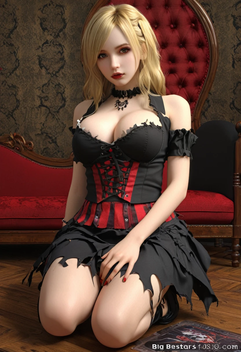 Big Breastsのメイド服を着た14歳の少女 (Gothic style) Torn Skirt、Golden body proportions、disheveled blonde hair (Inward-splayed feet) (Highly Detailed CG Unity 8K Wallpaper) Big Breasts、Torn Skirt、Red-faced and shy Ed Blinky America'The most beautiful body art, Atey Gailan, Painting by Jeremy Professional Gorgeous Man, Greg Mantis, Antonio Moro, Art Station Trends, CGSOC IETY Trends, Complex, Tall detailed, Accurate, Dramatic realism art, CG, 3d, 8k 4k