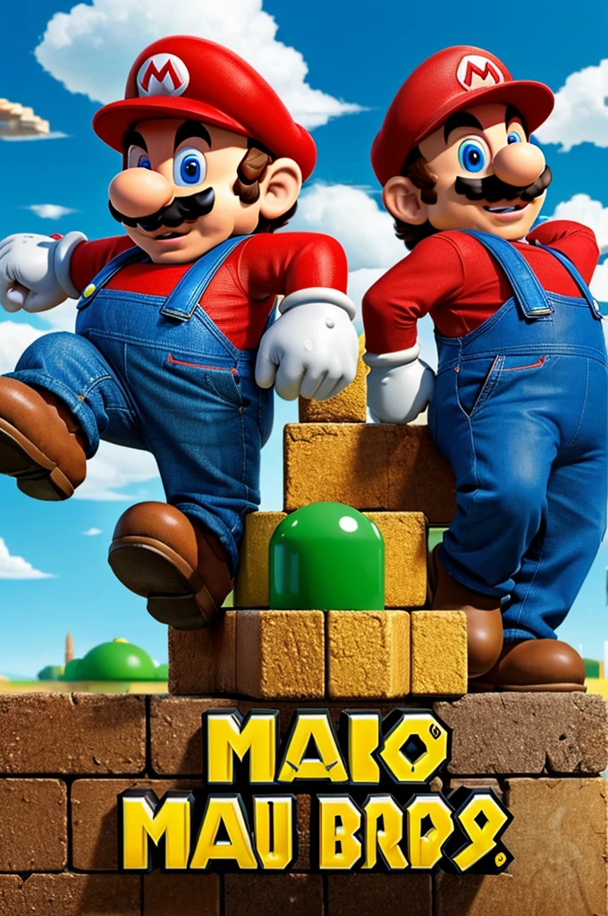 I need an image with Mario Bros Nintendo and Mario Bros Super Nintendo