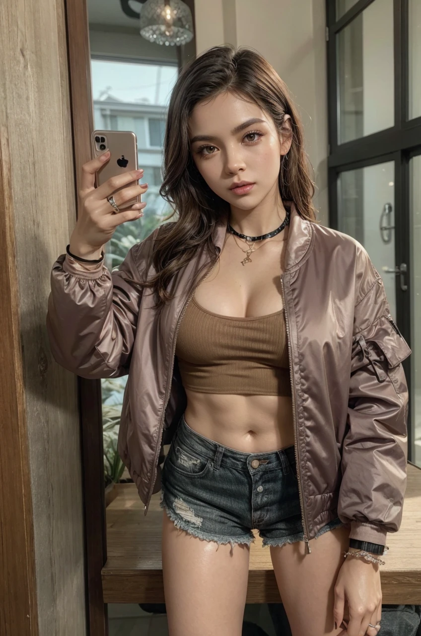 Change the outfit to black lingerie and the setting to a room with night time and the sexy character