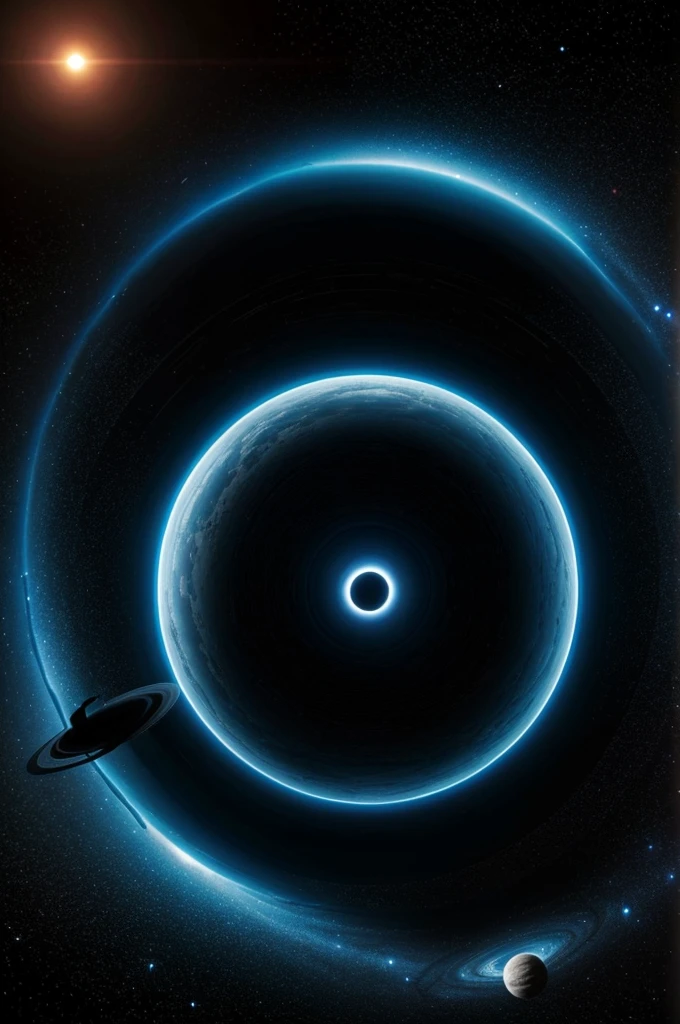 Alien in search of planets ,near a black hole (8k) (high quality)