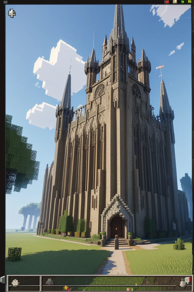 Create a medieval Minecraft image and in the middle it says MEDIEVALCRAFT