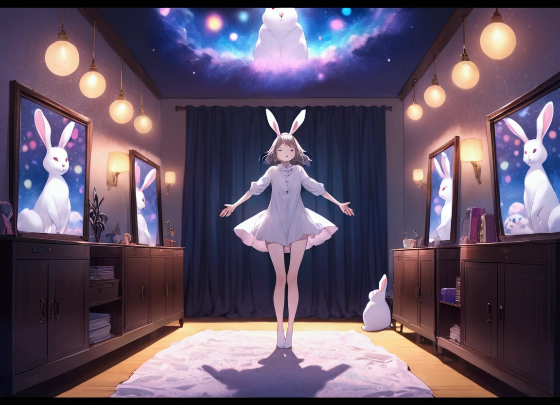 hallucinating, fantasy , nightmare , Crazy Dreams , Bokeh female rabbit , Please use my body to pull it out. , Room , estrus