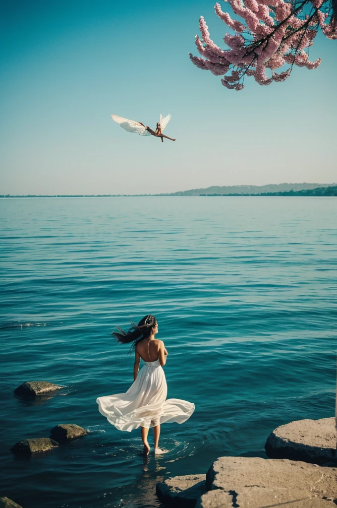 I ran into the abyss,
where everything was calm.
Where the flower plays where the sea is always absent, the river is a slave of the ungrateful.
Celebrated he who is lost,
the one who flies and dances without witnesses.
Today he wants to feel walking,laugh, love to appear without being and forget.
Without delirium.
