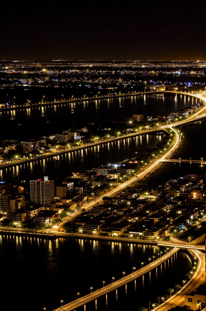 An image of Culiacan Sinaloa at night without much resolution
