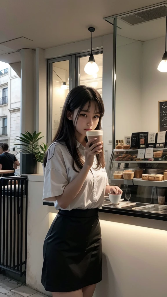 horizont, pixel, café