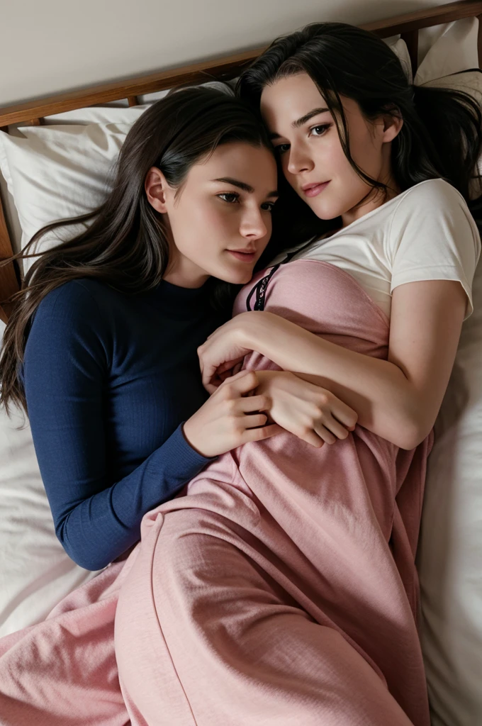 Supercorp children cuddling in bed