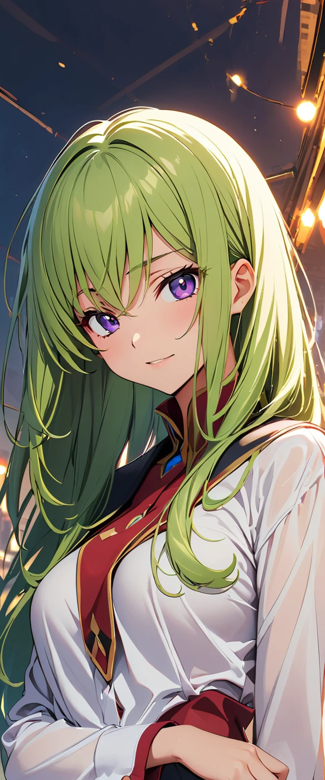 Code Geass Hangyaku no Lelouch, C.C.+, 1girl, ligh green hair,