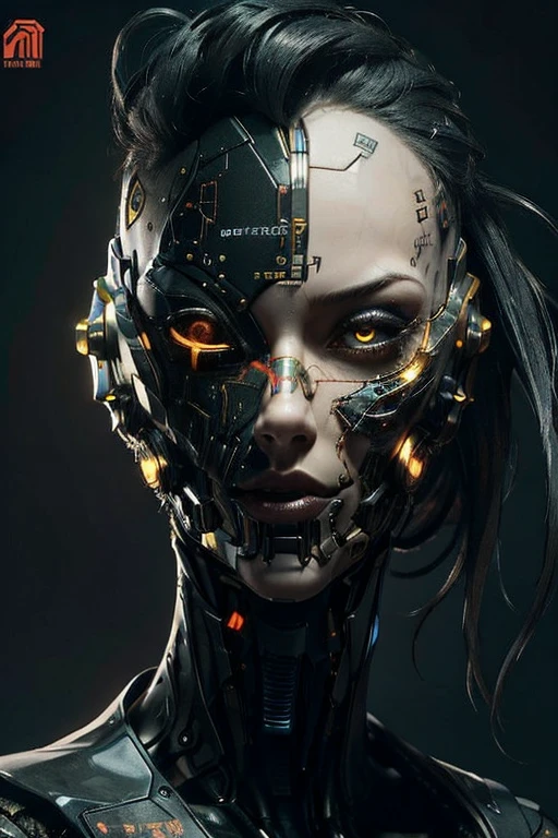 cybershmara, Cyberpunk, cyberpunk background, Woman, African Woman, ethnically African 