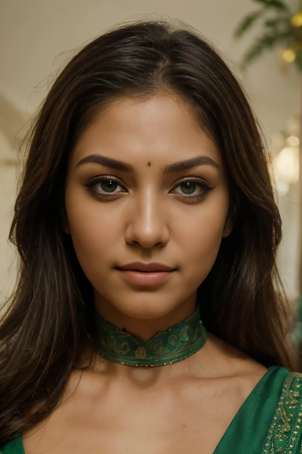 "((masterpiece)), (nayan) close up potrait, beautiful eye, detailed face, (the camera's advanced capabilities delivering exceptional image quality:1.1), (an image that tells a story of elegance and individuality:1.1), (the woman's radiant green eyes drawing viewers in:1.1)