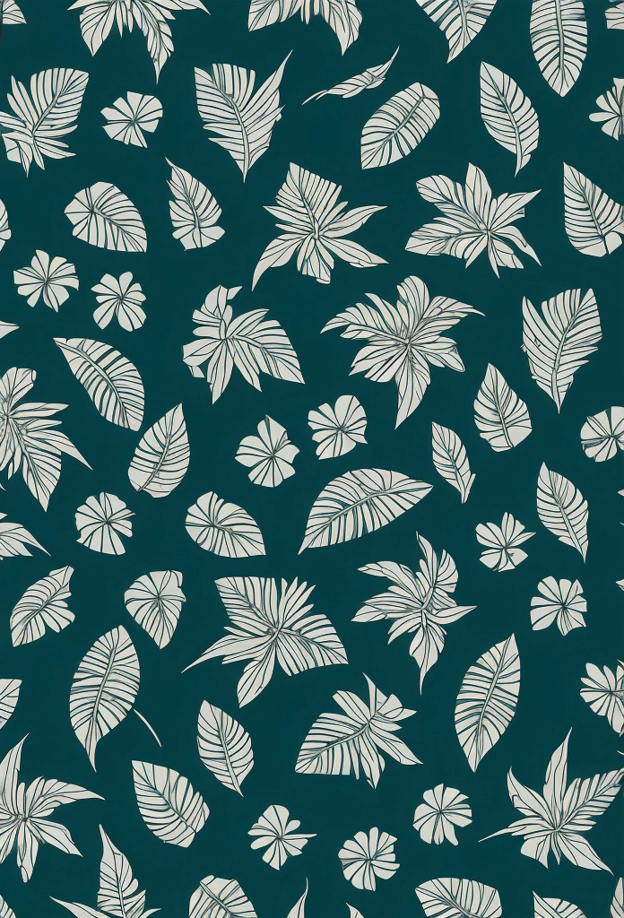 tropical, geometric stained pattern fabric