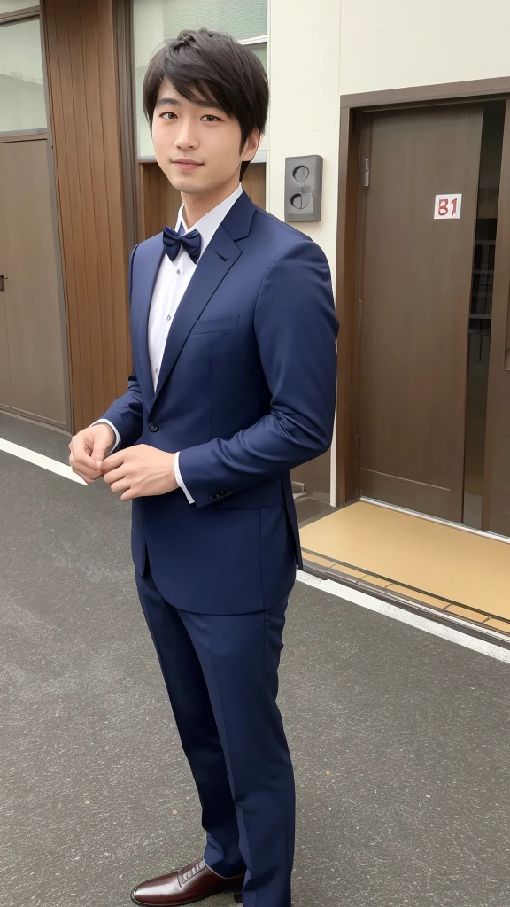 Japanese men、Around 30 years old、Wearing a suit、Ultra HD、Realistic、