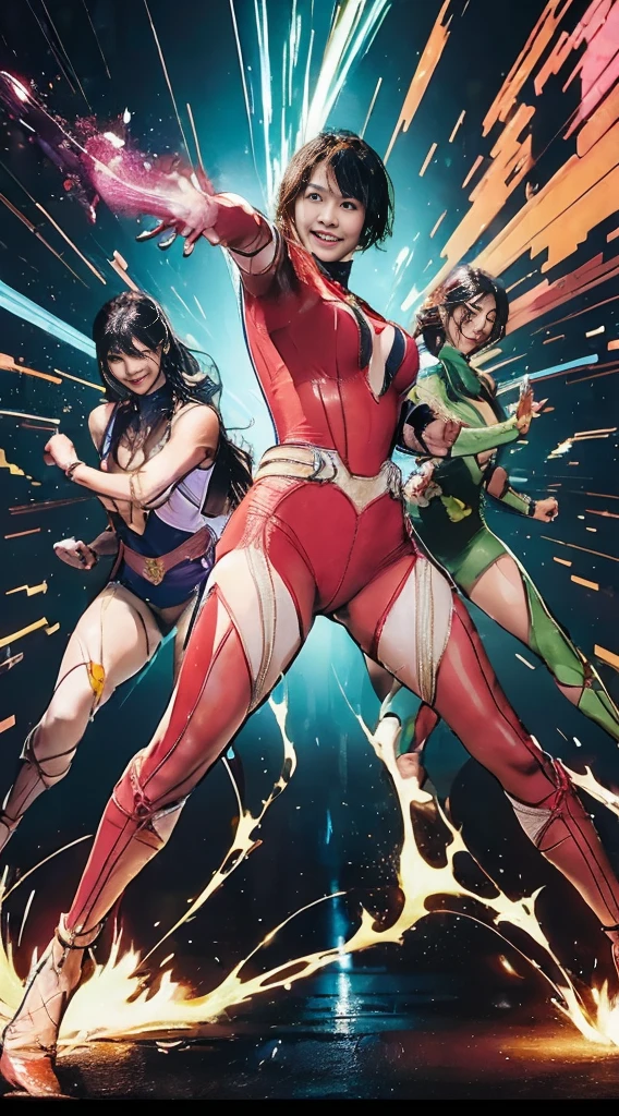 Three 30-year-old Asian women posing for a photo,Mature and charming,Lewd exposure ,Large Breasts,Big Ass,Camel toe,NSFW,Release liquid,Wear sexy super high heels,The charming and seductive queen,Fighting breath
