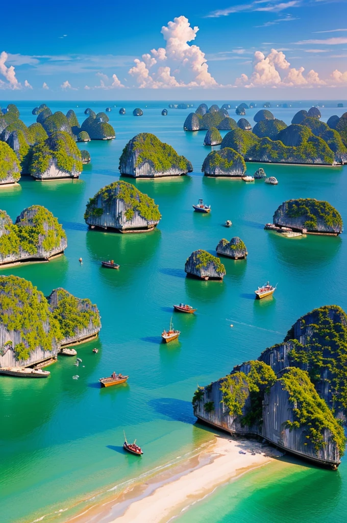 Create a painting with the meaning of Hoang Sa Truong Sa Chai archipelago of Vietnam