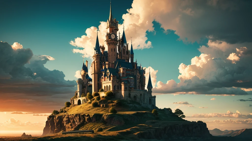Summer sky,Realistic,Very realistic,Extreme Detail,Breathtakingly realistic,High contrast realism,High Saturation Realism,Vibrant colors,Dramatic lighting,Fascinating landscape,Persuasive storytelling,Atmospheric scenery,Captivating visuals,Intricate details,Strong emotions,Heavenly Beauty,A dreamlike world