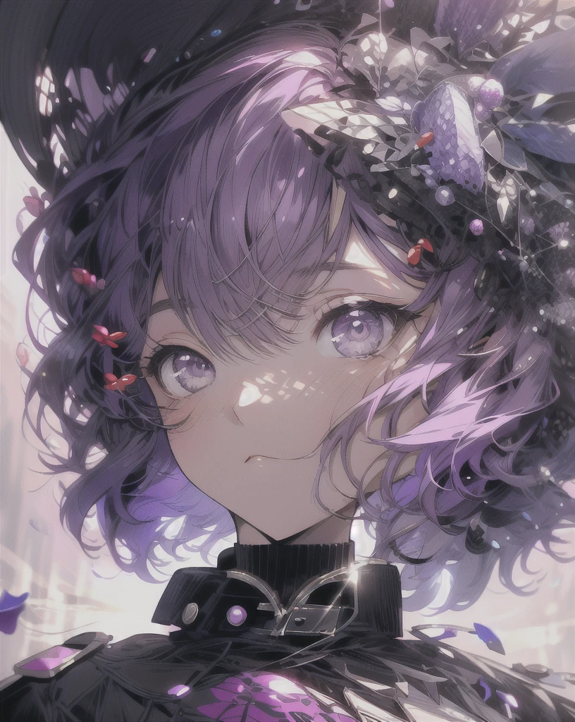 full body, (8K, Highest quality, Highest quality, masterpiece), round face, round chin, big breasts, wide hips, beautiful detailed face, detailed eyes, One girl, alone, cute, Short Bob Hair, Purple Hair, Purple Jacket, Off the shoulder:1.2, shirt, black short pants, Fingers pretty, purple nails, five fingers on each hand, purple theme,