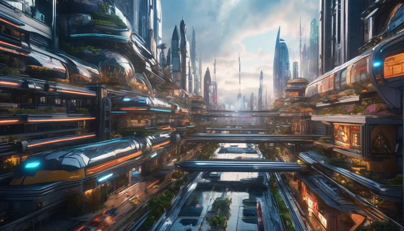 Futuristic city, hyper realistic shot, beautful details, high detail shot, 8K, hyper realism