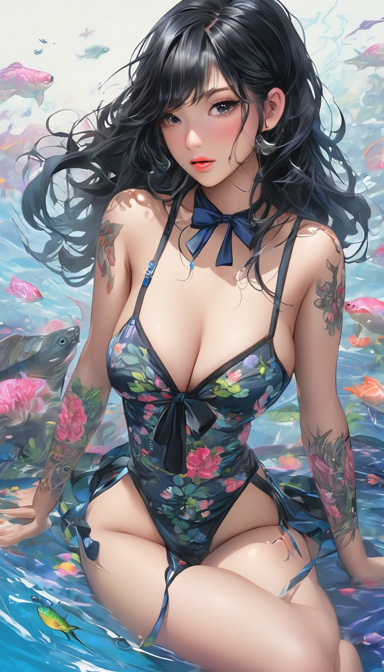 {{{{{16k}}}}}, {{{{{High-resolution photos of her lewdly dyeing herself in a manner unknown to the innocent sex, transforming a neat nudity Japanese girl with a cutely pussy into her facial rank to the SSS rank of top-notch pretty actresses, She is in a Cylindrical aquarium filled with female hormonal fluid and her body becomes more curvaceous, The more she is raped, the more attractive she becomes as a pretty neat nudity girl, Ambush her every night and fuck her through the night, She was a small girl but after four years of being raped while being injected with hormones that made her beautiful every day she grew up to be too cute and smart, she was being raped and clearer the nip line from underbust to hips, As the tattoos increase her waist and underbust get thinner, her tits got round bigger and deeper cleavage, Her too-beautiful rounded tits wrapped in her separates swimsuit, Her hair is replaced by a bang long glossy very Straight black hair with ribbon, The growing body is reproduced with sex-loving, thick vivid lips, Her gasps echoing through the air, she open up on her both knees, She is fitted with a ribbon collar that puts people which transforms her into a cute once-in-a-millennium}}}}},{{Extremely detailed}},{{{{{integrated her head pure small, Enchanting Too thick and erotic lips, Her thickened lips shimmer with luster}}}}},{{{{{Her tattoos spread all over her body, She is tattooed with lewd flowers on her neck, arms, lower abdomen, thighs, ribbon piercings are attached all over her body}}}}}