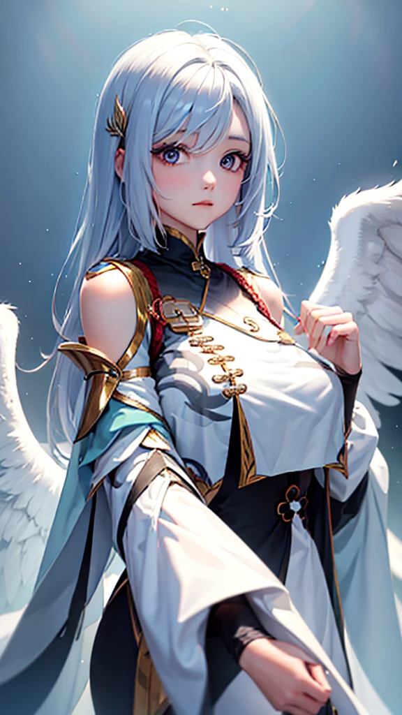 spiritual Fantastic images 4K Woman Angel Beautiful and gentle Upper Body Looking straight at the camera
