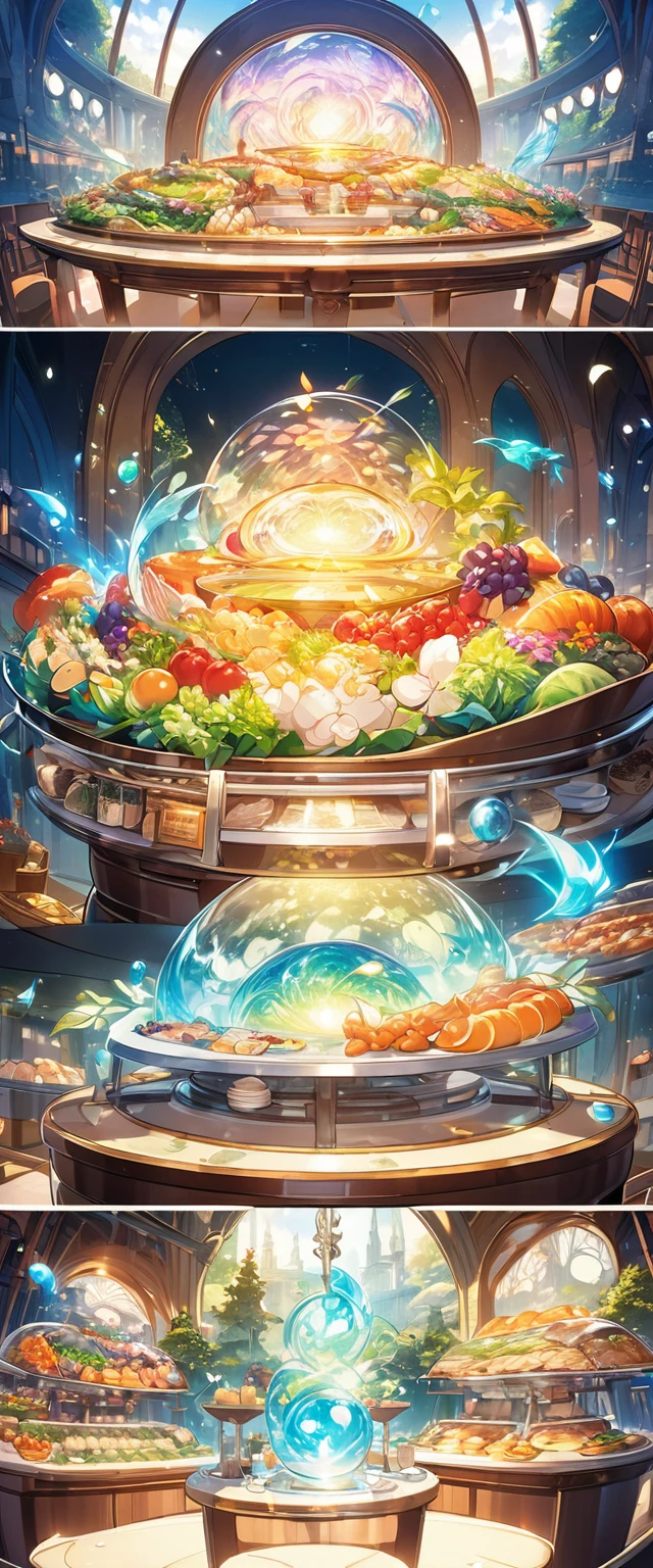 Buffet clerk cover art, Anime Visual, Detailed key animation art, anime artwork, Ethereal anime impact.Beautiful and extremely fine texture,detailed, bright, Animation style high definition and high quality presentation,