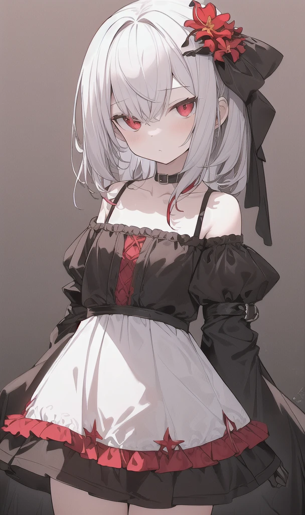 (NSFW:0.9),(solid color background all, flower wallpaper:1.2), partially colored, (little girl:1.4), three primary colors clothes, cowboy shot, lusty, alluring,((red Ixora)), small flowers, ((poison)), ((temptation)), undertaker, gothic style, detailed shadow and light,expressionless,sweet, (revealing clothes:1.2),gloves, tight strap, frilled trim, hair ornament, skinny,waist, collarbone,crotch,dancing
BREAK
circle, dark:1.4,white,(((red))),