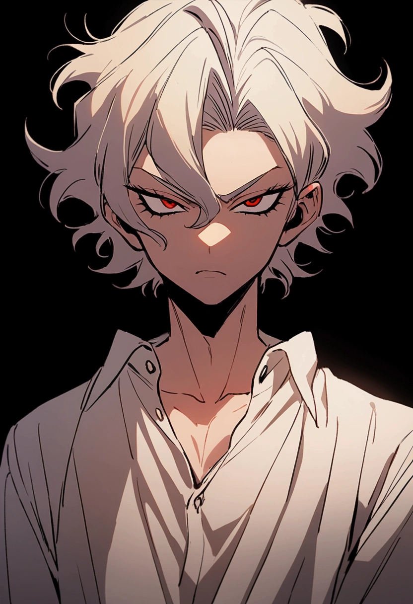 Akira Fudo, Devilman Crybaby, Male, with black clothes, background yellow