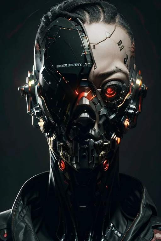 cybershmara, Cyberpunk, Cyberpunk background, male, black and red parts, man, boy, dark skin, cyberpunk clothing