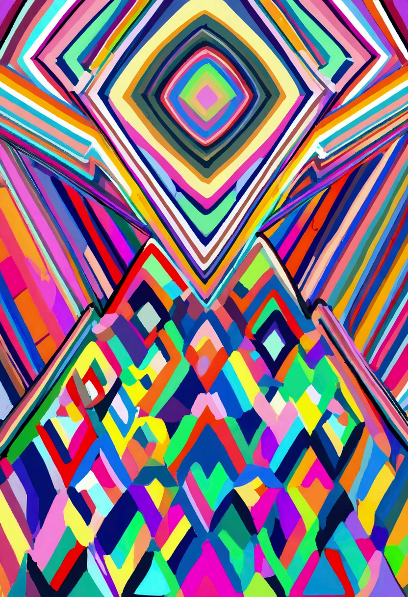 trippy geometric colorful patterns