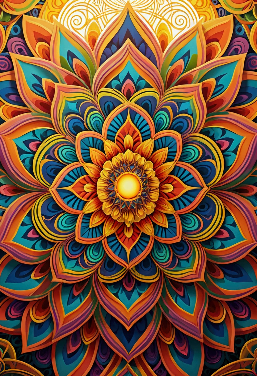 trippy geometric colorful patterns