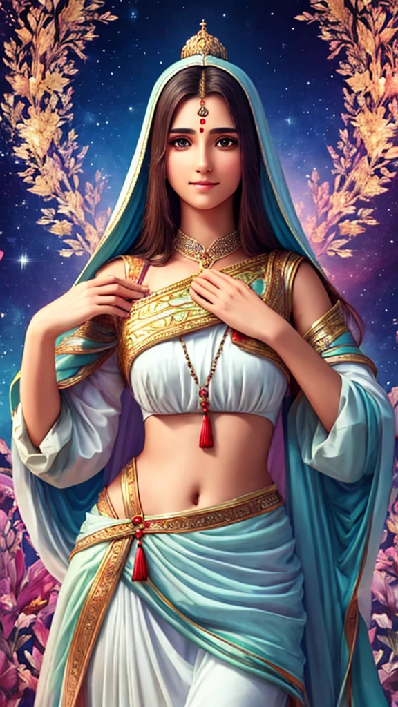 spiritual Fantastic images 4K Kannon Beautiful and gentle Upper Body Looking straight at the camera with your whole body