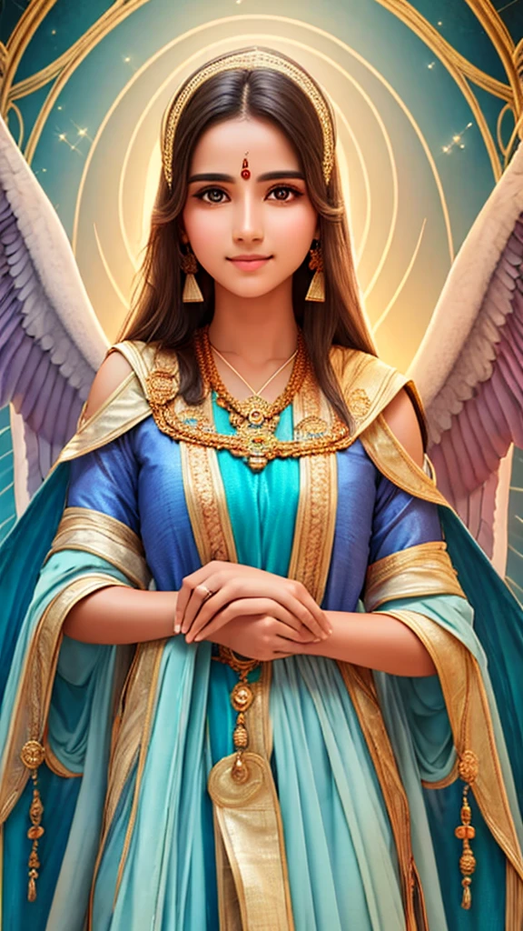 spiritual　Fantastic images　4K　Kannon　Beautiful and gentle　Upper Body　Looking straight at the camera with your whole body　